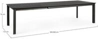 Bizzotto Konnor Ausziehtisch 200(300)x110cm Edelstahl