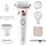 Braun Silk-&eacute;pil 9 Flex 9-360 3D, Rose, Wei&szlig;, 40 Pinzette, MicroGrip, 0,5 mm, Akku,