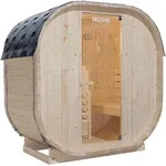 HOME DELUXE - Outdoor Sauna CUBE M - Ma&szlig;e: ca. 194 cm x 195 cm x 120 cm, Holz:
