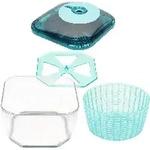 Genius Nicer Dicer Chef Professional Salatschleuder mit Deckel | Set 4-tlg. Zubeh&ouml;r,