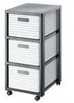 Rotho Rollcontainer Country 3x18L - Schubladenturm 37,5 x 32,5 x 75,0 cm -