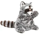 Uni-Toys - Handpuppe Waschb&auml;r - 26 cm (H&ouml;he) - Pl&uuml;sch-Puppe - Pl&uuml;schtier,