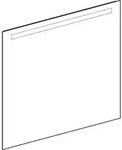 Lichtspiegel OPTION BASIC SQUARE LED-Bel oben Alu eloxiert 1000x900x32mm - Silber