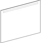 Lichtspiegel OPTION BASIC SQUARE LED-Bel oben Alu eloxiert 1200x900x32mm - Silber