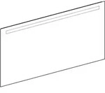 Lichtspiegel OPTION BASIC SQUARE LED-Bel oben Alu eloxiert 1400x700x32mm