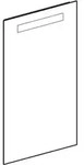 Lichtspiegel OPTION BASIC SQUARE LED-Bel oben Alu eloxiert 400x700x32mm