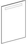 Geberit Option Basic Square Lichtspiegel, Beleuchtung oben, 502.804.00.1