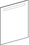 Geberit Option Basic Square Lichtspiegel, Beleuchtung oben, 502.805.00.1 - Silber