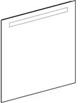 Lichtspiegel OPTION BASIC SQUARE LED-Bel oben Alu eloxiert 700x700x32mm