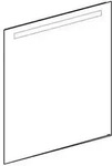 Lichtspiegel OPTION BASIC SQUARE LED-Bel oben Alu eloxiert 800x900x32mm - Silber