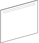 Lichtspiegel OPTION BASIC SQUARE LED-Bel oben Alu eloxiert 900x700x32mm