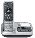 Gigaset E550A Gro&szlig;tasten Schnurlostelefon mit Anrufbeantworter platin - Silber