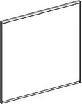 Lichtspiegel OPTION PLUS SQUARE Bel dir u ind sw matt/Aluminium elo 750x - Schwarz