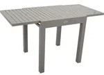 DEGAMO Balkontisch Gartentisch TIRANA 70/140x70cm, ausziehbar, Alu silbergrau -