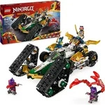 LEGO NINJAGO Kombi-Raupe des Ninja-Teams, 4-in-1-Set mit Gleiter, Rennauto und 2