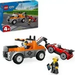 LEGO City Abschleppwagen mit Sportauto, Spielzeug-Auto f&uuml;r Jungen und M&auml;dchen ab 4