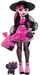Monster High Draculaura Modepuppe mit Haustier Count Fabulous und Accessoires,