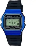 Casio Uni Erwachsene-Armbanduhr F-91WM - Blau/Schwarz