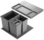 HAILO Abfallsorter 3301631 ALLEGRO 295 18/8/8/D dunkelgrau mit 34 Liter Abfallvolumen