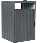 AXI Owen M&uuml;lltonnenbox aus Metall in Anthrazit | M&uuml;lltonnenverkleidung aus