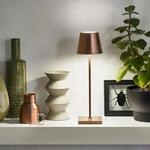 SIGOR Akku-Tischleuchte Nuindie 38cm bronzefarben 2,2W FlexMood 2200K/2700K IP54 Ra85