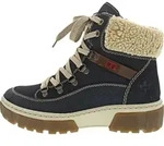 Rieker Wilderbuk Damenschuhe Stiefel Schn&uuml;rer Blau Freizeit, Schuhgr&ouml;&szlig;e:42...