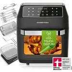 GOURMETmaxx Hei&szlig;luft-Ofen Digital 12l - Schwarz - Schwarz