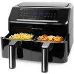 Emerio Doppel-Hei&szlig;luftfritteuse 2600 W &ndash; 2&times;3,6 L Dual-Zone-Funktion &ndash; digitales