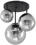 Lindby Deckenleuchte Teeja, rauch, 3-flg., &Oslash;47cm, Glas, E27 - Schwarz