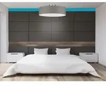 Deckenleuchte mit Stoff Lampenschirm Grau 40cm - Textil Deckenlampe Stoffschirm...