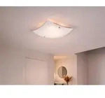 LED Deckenleuchte flach dimmbar K&uuml;chendeckenlampe Treppenhaus Lampenschirm Glas
