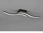 Moderne LED Deckenleuchte ROUTE flach 2 flammig - Schwarz