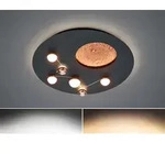 Moderne LED Deckenleuchte rund Schwarz, dimmbar &uuml;ber Schalter, 5.100 Lumen hell -