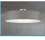 Deckenleuchte mit Stoff Lampenschirm Grau 60cm - Textil Deckenlampe Stoffschirm -