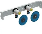 Geberit GE FlowFit Anschlusswinkel, vormontiert, gerade, 2-fach, d20mm x Rp1/2,