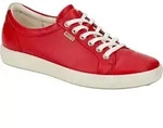 Ecco SOFT 7 LADIES Damenschuhe - sportliche Schn&uuml;r- Halbschuhe rot Freizeit -...