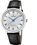 Festina Herren Uhr Luxus Leder Armbanduhr schwarz UF20660/3 - Schwarz