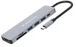 Conceptronic DONN19G 7-in-1 Dockingstation - Grau
