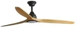 Energiespar Deckenventilator mit LED Beleuchtung und Fernbedienung Alo Schwarz...