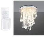 LED Kristall Deckenleuchte &Oslash; 45cm, ausgefallene Lampe f&uuml;r Wohnzimmer & Galerie