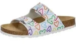 Lico Damen Bioline Heart Pantoletten, Wei&szlig;, 36 EU - Wei&szlig; - 36