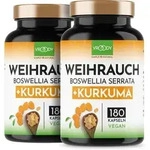 VROODY Weihrauch-Kurkuma-Komplex Kapseln &ndash; 180 / 360 Kapseln, vegan &ndash; 2er