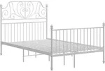 vidaXL Bettgestell Wei&szlig; Metall 120x200 cm - Wei&szlig;