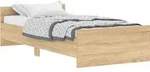 vidaXL Bettgestell ohne Matratze Sonoma-Eiche 100x200 cm Holzwerkstoff - Braun