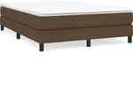 vidaXL Boxspringbettgestell Dunkelbraun 140x200 cm Stoff - Braun