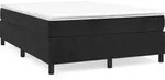 vidaXL Boxspringbettgestell Schwarz 140x200 cm Samt - Schwarz