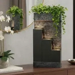 Springbrunnen BK845 mit LED Beleuchtung Gartenbrunnen mit Dekorationsbecken