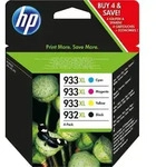 HP 932XL Black/933XL Cyan/Magenta/Yellow 4-pack Original Ink Cartridges, Hohe (XL-)