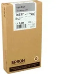 Epson T6537 Light Black-Tintenpatrone (200 ml), Standardertrag, Schwarz, Tinte auf