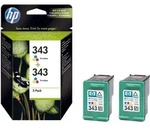 HP 343, Hohe (XL-) Ausbeute, Cyan, Magenta, Gelb, Tinte auf Pigmentbasis, 2